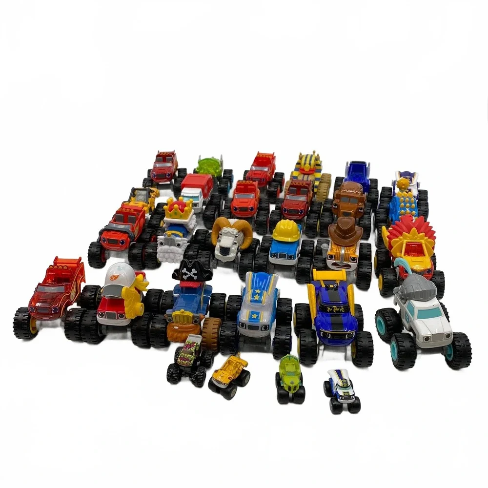 Blaze and the Monster Machines Red/Blue 24-Piece Set|OS Toy Cars